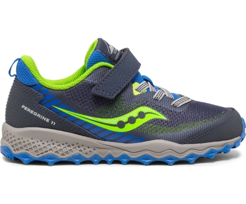 Tenis Saucony Peregrine 11 Shield A/C Niños Zapatillas Azules / Verde México MX-396-ST
